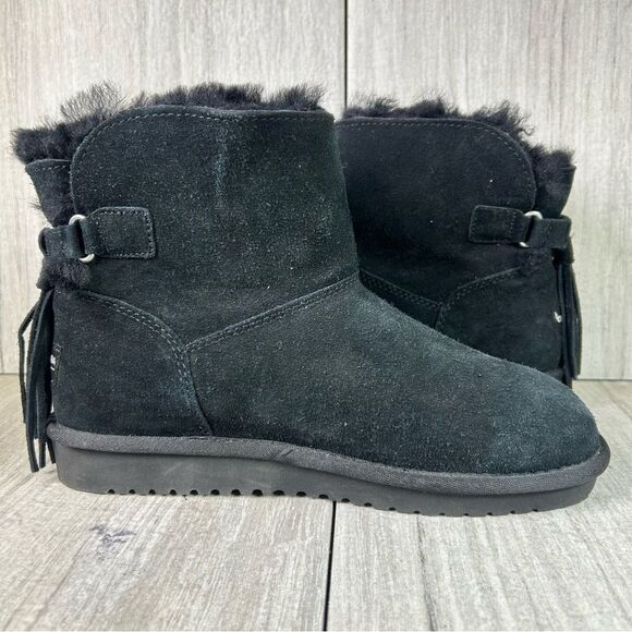UGG Koolaburra Black Jaelyn Mini Bailey Winter Lined Boot Women’s Size 8 - Picture 4 of 10